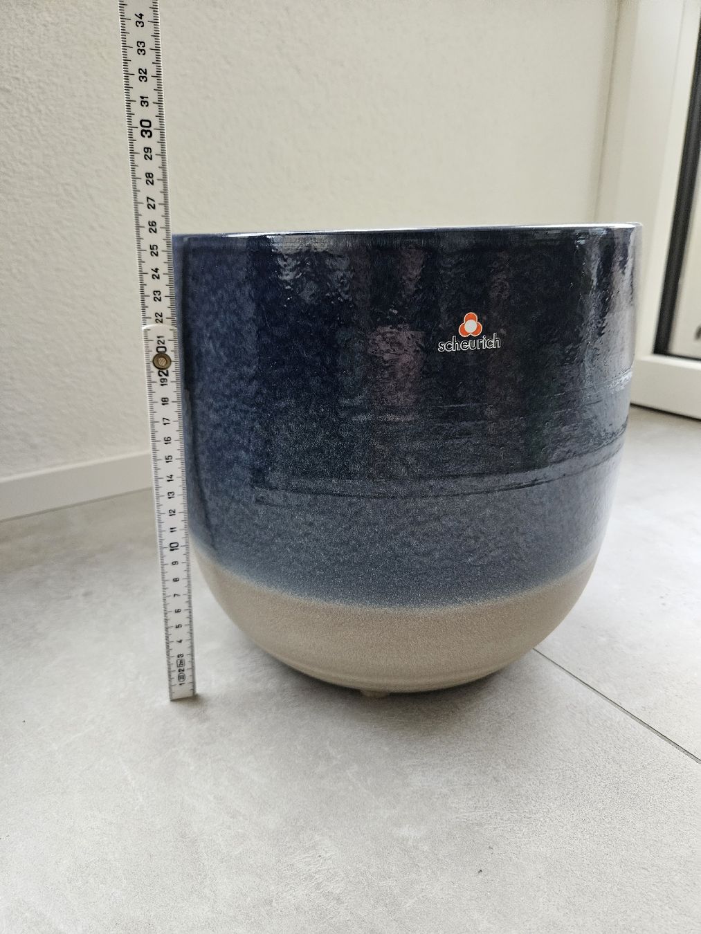 Blumentöpfe: Übertopf Scheurich 26cm Durchmesser Blau – Gebraucht aus Kilchberg ZH von  1