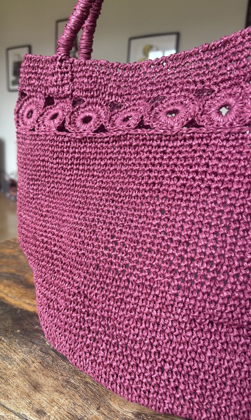 Borse da donna: RAFIA-BAG EN CROCHET HANDMADE! PIÈCE UNIQUE – Nuovo e nell'imballaggio originale da Locarno venduto da NicoNion 1