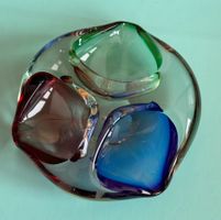 Murano Glasschale schwer mit 2 Schleifspuren am Boden
