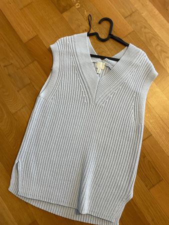 Strickweste H&M hellblau V-Ausschnitt