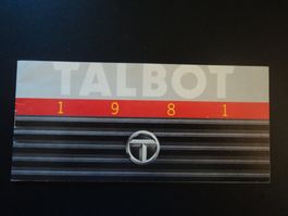 Prospekt Talbot Jahresprogramm 1981