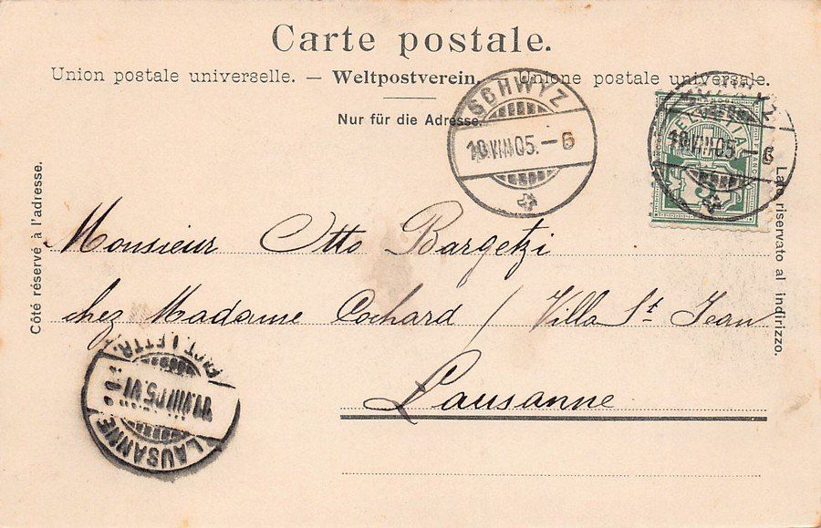 Cartoline postali: Luftkurort Stoos, gelaufen 1905 – Usato da Frauenfeld venduto da POML 1