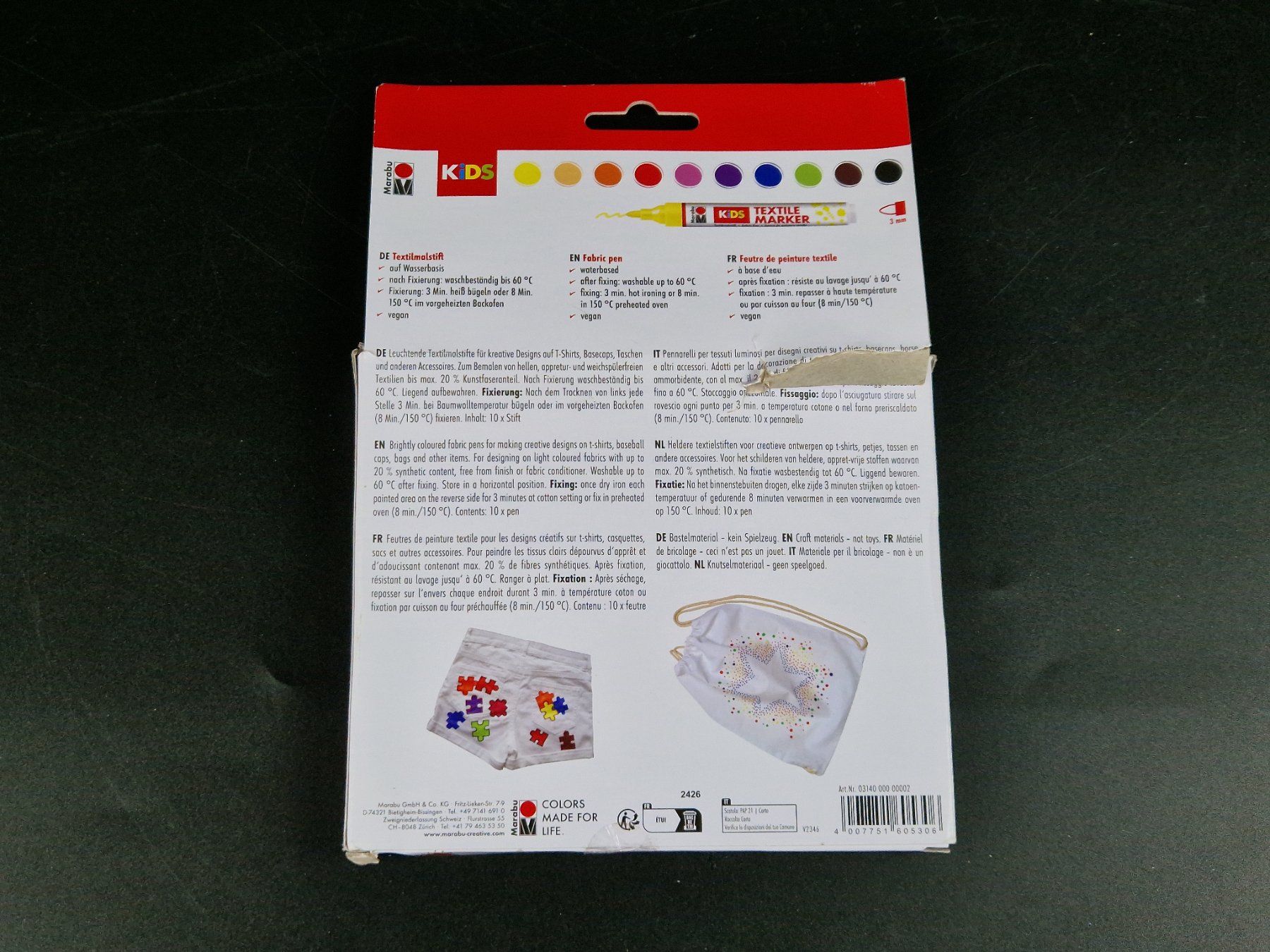 Penna & Evidenziatori: MARABU Textilmarker KiDS, 10 Farben – Nuovo (secondo la descrizione) da Muhen venduto da Restwert_Muhen 2