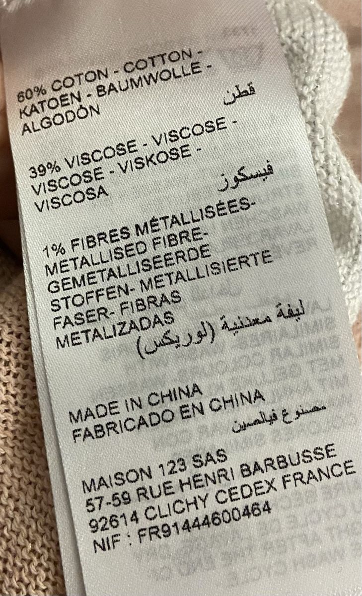 Maglioni & Felpe: Pull coton rose clair et blanc lamé Maison 123 taille L – Nuovo (secondo la descrizione) da Veyrier venduto da Leilazizou 4