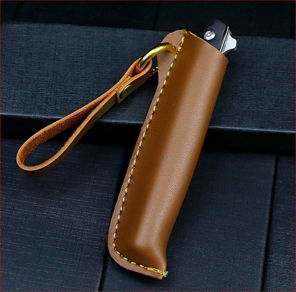 Coltelli tascabile: Taschenmesser mit Lederetui Tanto Klinge – Nuovo e nell'imballaggio originale da Burgdorf venduto da XJ6 6