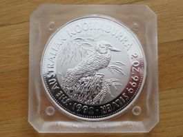 Silber Münze Kookaburra 1992 / 2 Unzen Silber Australien