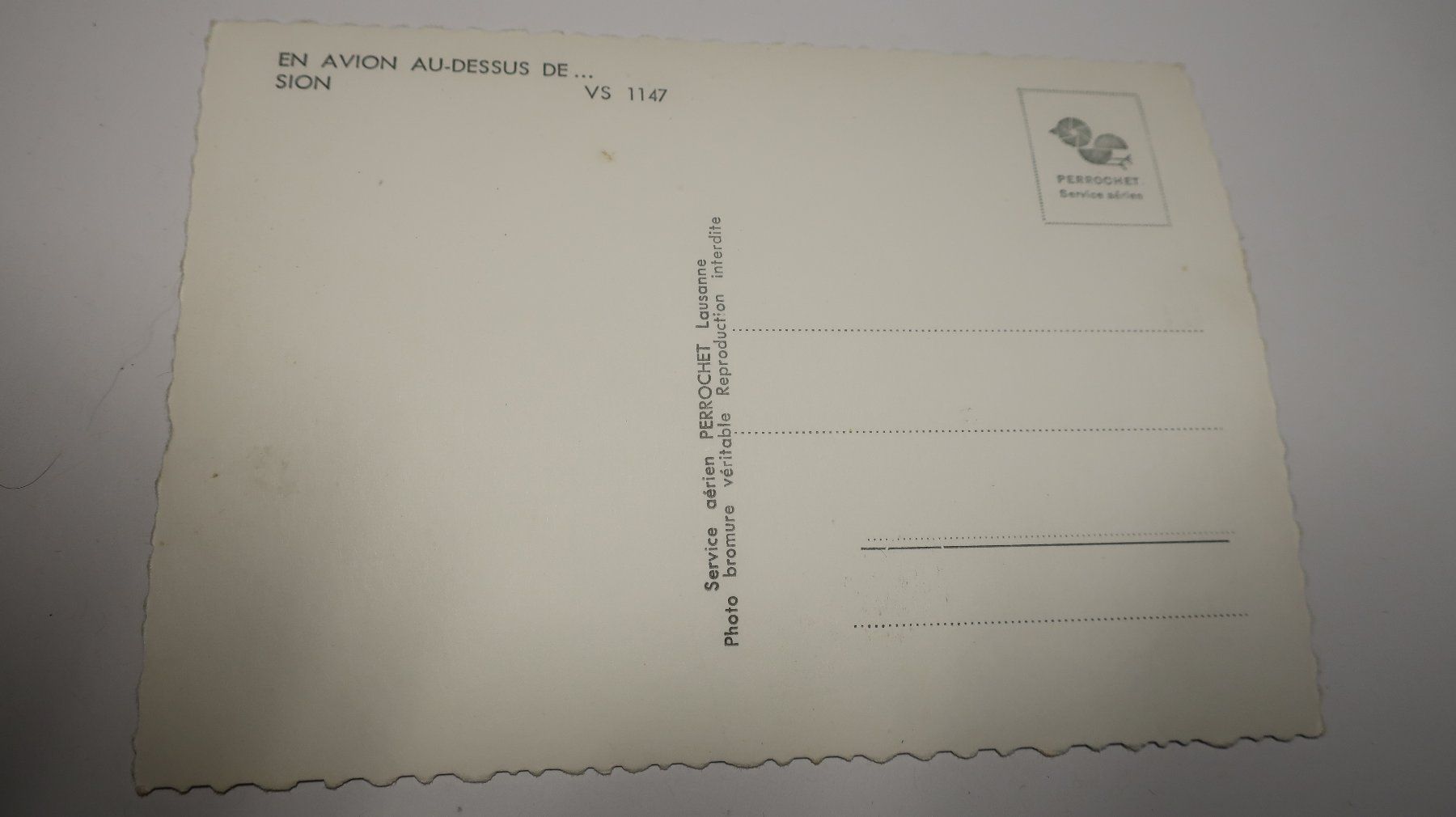 Cartoline postali: En avion au-dessus de ... Sion – Usato da Cormoret venduto da Pascalll2001 3