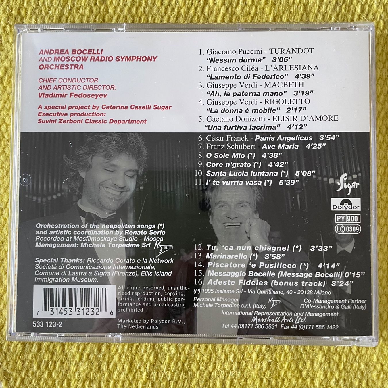 CDs: ANDREA BOCELLI-VIAGGIO ITALIANO – Gebraucht aus Rorschacherberg von CD-Roli 1