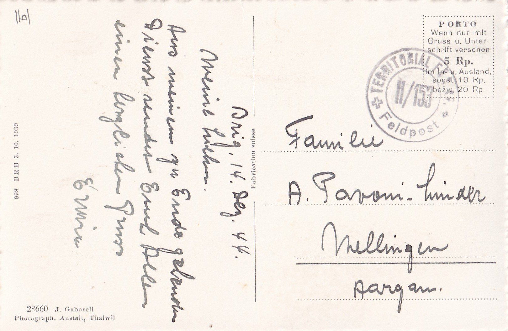 Cartoline postali: Brig Teilansicht – Usato da Olten venduto da clotaldi 1