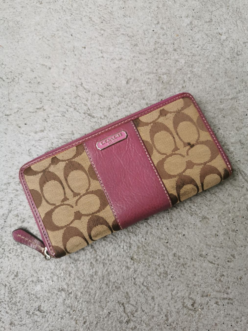 Coach Portamonete: Coach Portemonnaie, Canvas/Leder – Usato da Cham venduto da julayla