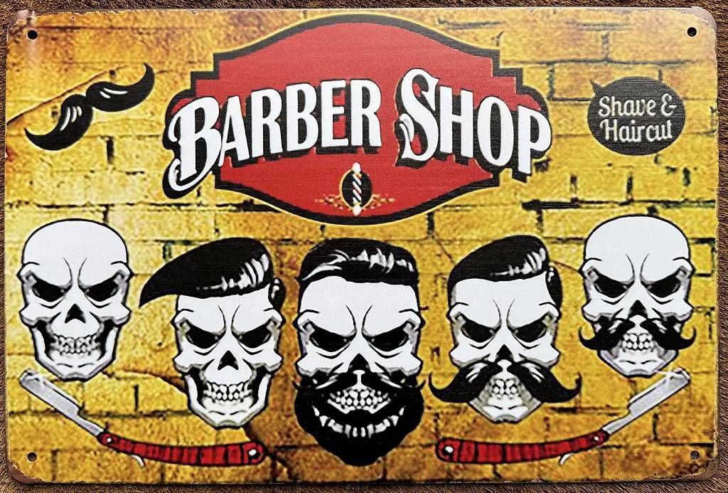 Ecriteaux: Blechschild Barbershop – D'occasion à Schinznach-Dorf par Hosalingo