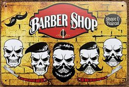 Blechschild Barbershop