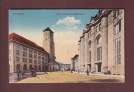 ST. GALLEN - Neuer Bahnhof und Postgebäude - 1921