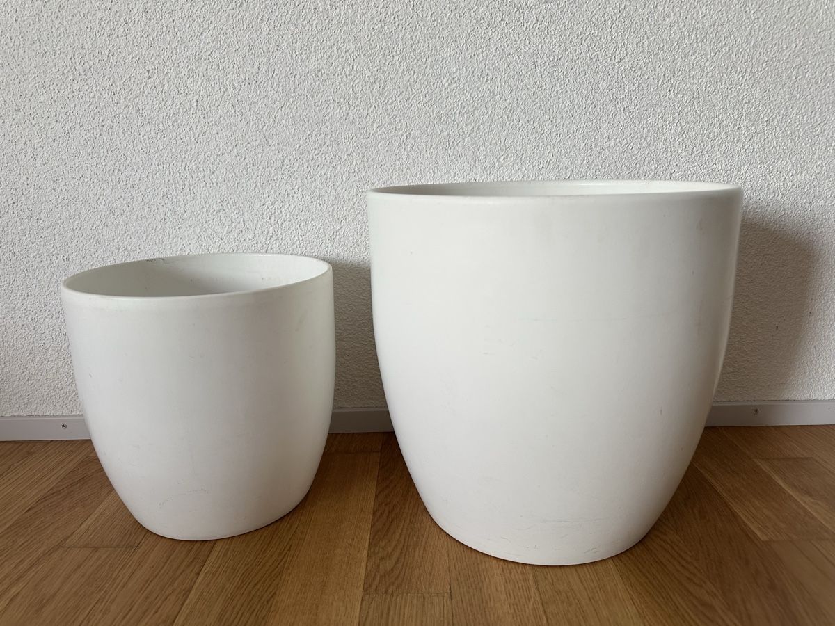 Vasi & Recipienti: Übertopf×2, Weiss, Keramik – Usato da Schlieren venduto da And_CH
