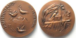 SAN SIMPLICIANO 800° BATTAGLIA DI LEGNANO Medaglia 1976 bron