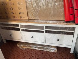 TV-Möbel Kommode weiss-holzsichtig IKEA HEMNES guter Zustand