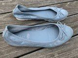 Scarpe da donna: Varese Ballerinas, hellblau Leder Gr. 36 – Usato da Füllinsdorf venduto da Sunnebliemli7 5