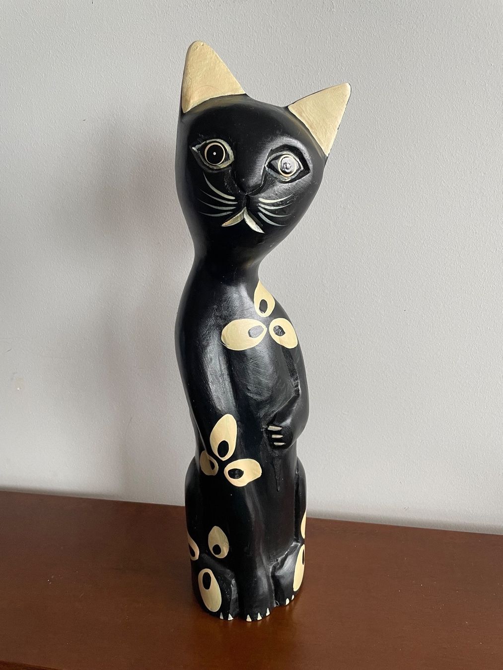 Statuette: Statuette Figurine Chat en Bois – Usato da Vallamand venduto da Bricbracbroc82 2