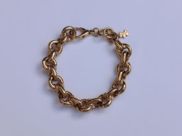 Vintage AGATHA Paris Gliederarmband Gold – Massiv -13.8 mm