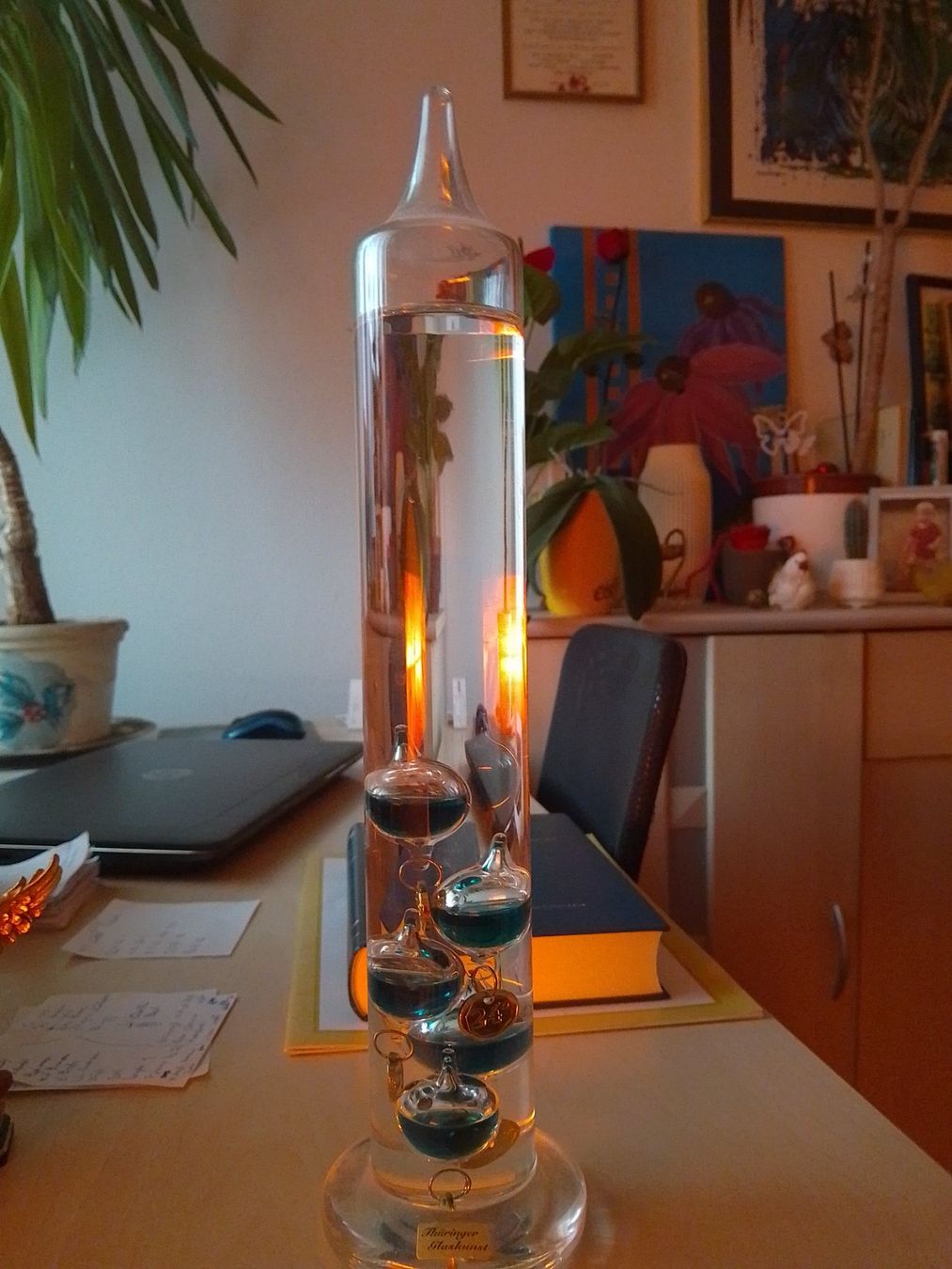 Altro per la casa: Glas Thermometer, Thüringer Glaskunst – Usato da Weinfelden venduto da PaterPio1968