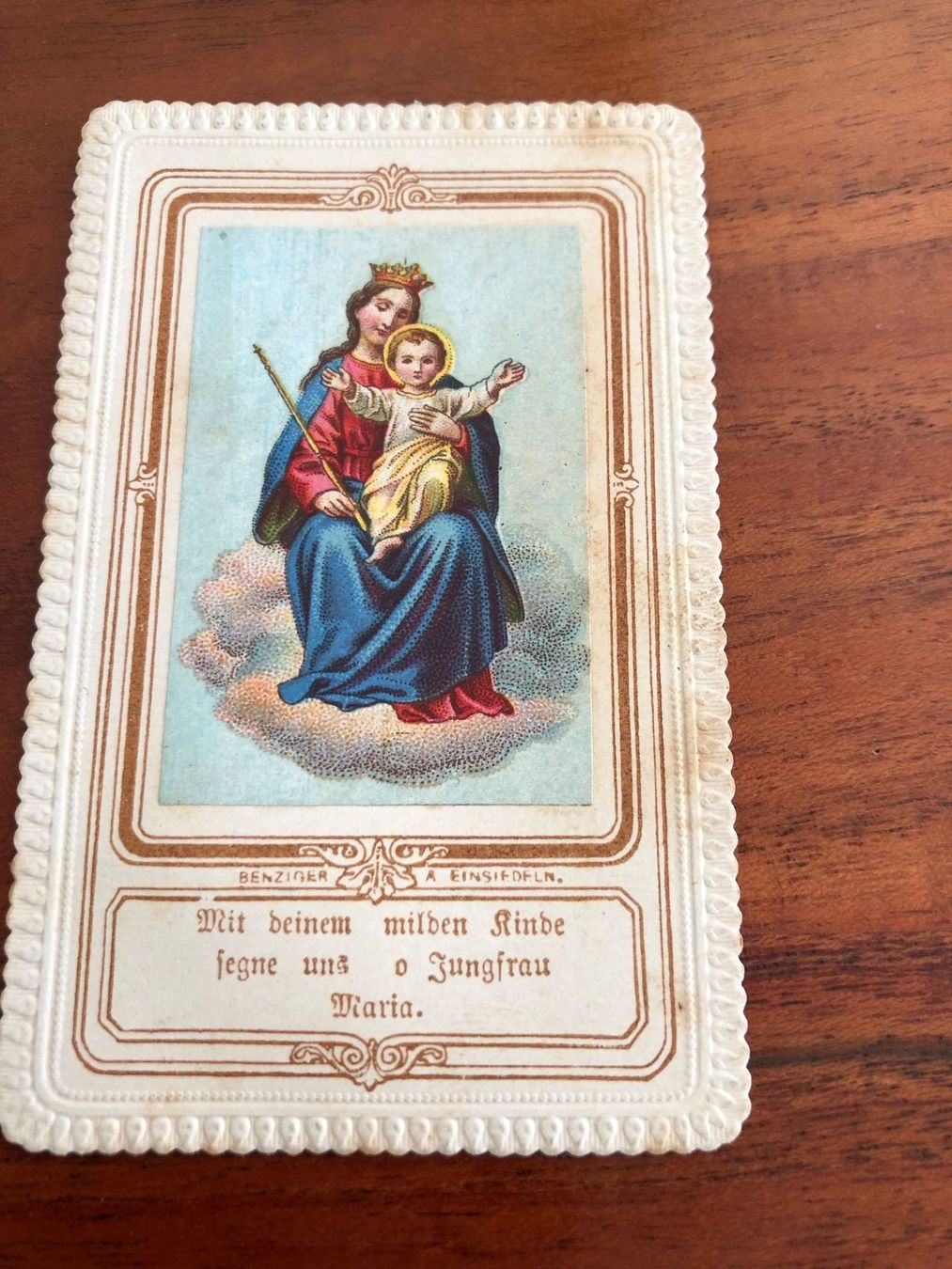 Foto & Immagini: Antike Andachtsbildchen, Jungrau Maria mit Kind – Usato da Schübelbach venduto da Dolly990_2