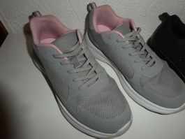 Damen Turnschuhe grau/pink und schwarz Grösse 40
