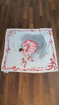 Moschino Seidentuch 100% Seide Schal Ballerina