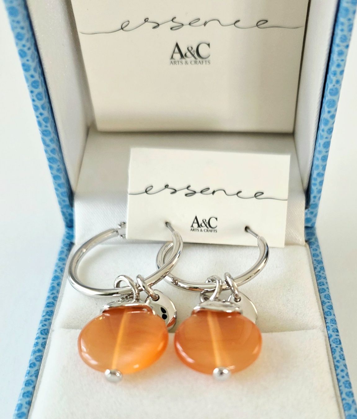 Ohrringe & -stecker: Design Creolen mit Karneolachat - A&C neu – Neu und originalverpackt aus Uetikon am See von Springdream 4