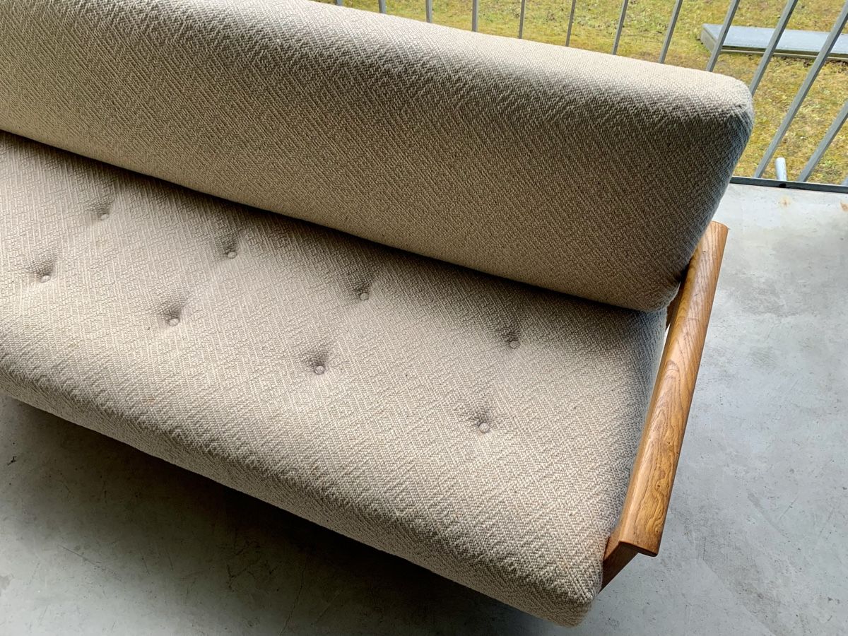 Divani: midcentury Schlafsofa Eichenholz | Wollbezug 1960 – Usato da Fribourg venduto da GBT42 5