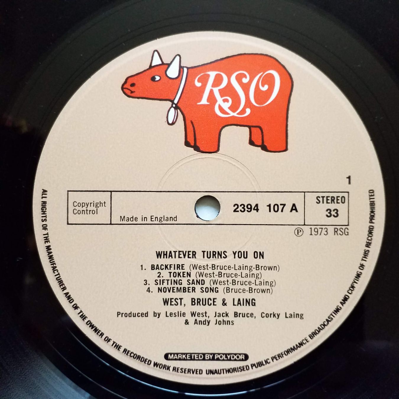 Schallplatten: WEST,  BRUCE & LAING : whatever .......... 1973 UK  +++++ – Gebraucht aus Yverdon-les-Bains von Jacotreut 2