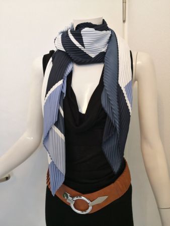 🤩SOMEDAY BLISSE-SCHAL BLAU TöNE MIT MUSTER NEU