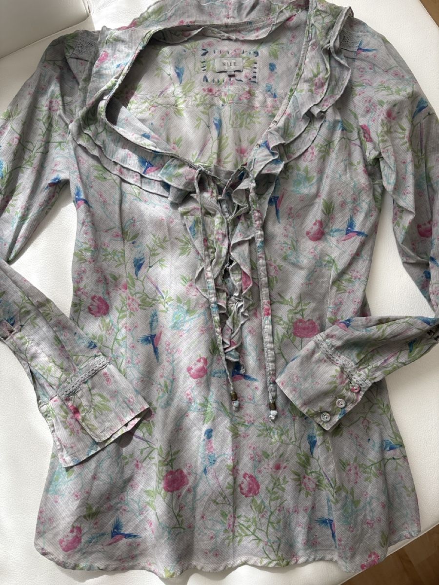 Nile Camicette: Nile Bluse, Gr. S, Grau – Usato da langenthal venduto da rundholz7 8