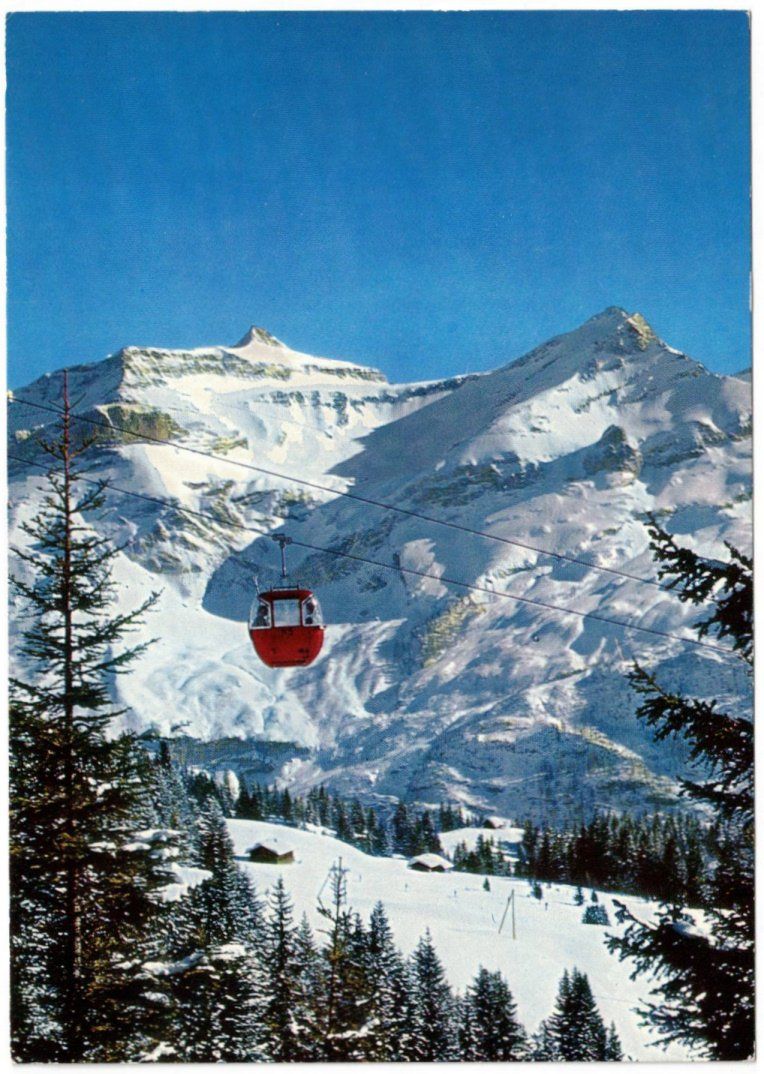 Cartoline postali: Les Diablerets - Gondelbahn Les Diablerets--Isenau – Usato da Binningen venduto da Mountainrider