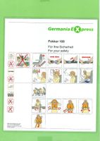 Germania Express, Fokker 100, Safety Card, ,