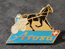 V536 - Pin Pferd Pferdewagen Rennen AROSA