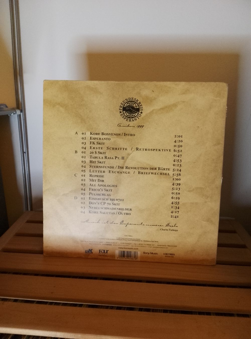 Dischi in vinile: Freundeskreis Esperanto Rare 1999 LP Viny – Usato da Glarus venduto da PICKER-GENIUS 1