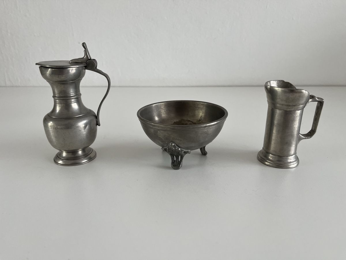 Alle Dekorationen: Krug, Messbecher, Schälchen aus Zinn – Gebraucht aus Wetzikon ZH von seli03 2