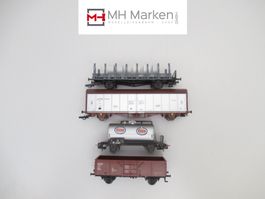 4x diverse Güterwagen Ohne OVP AC/DC H0
