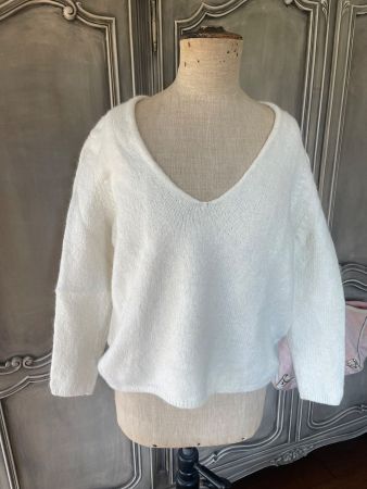 Closed Pullover Wollgemisch Ecru