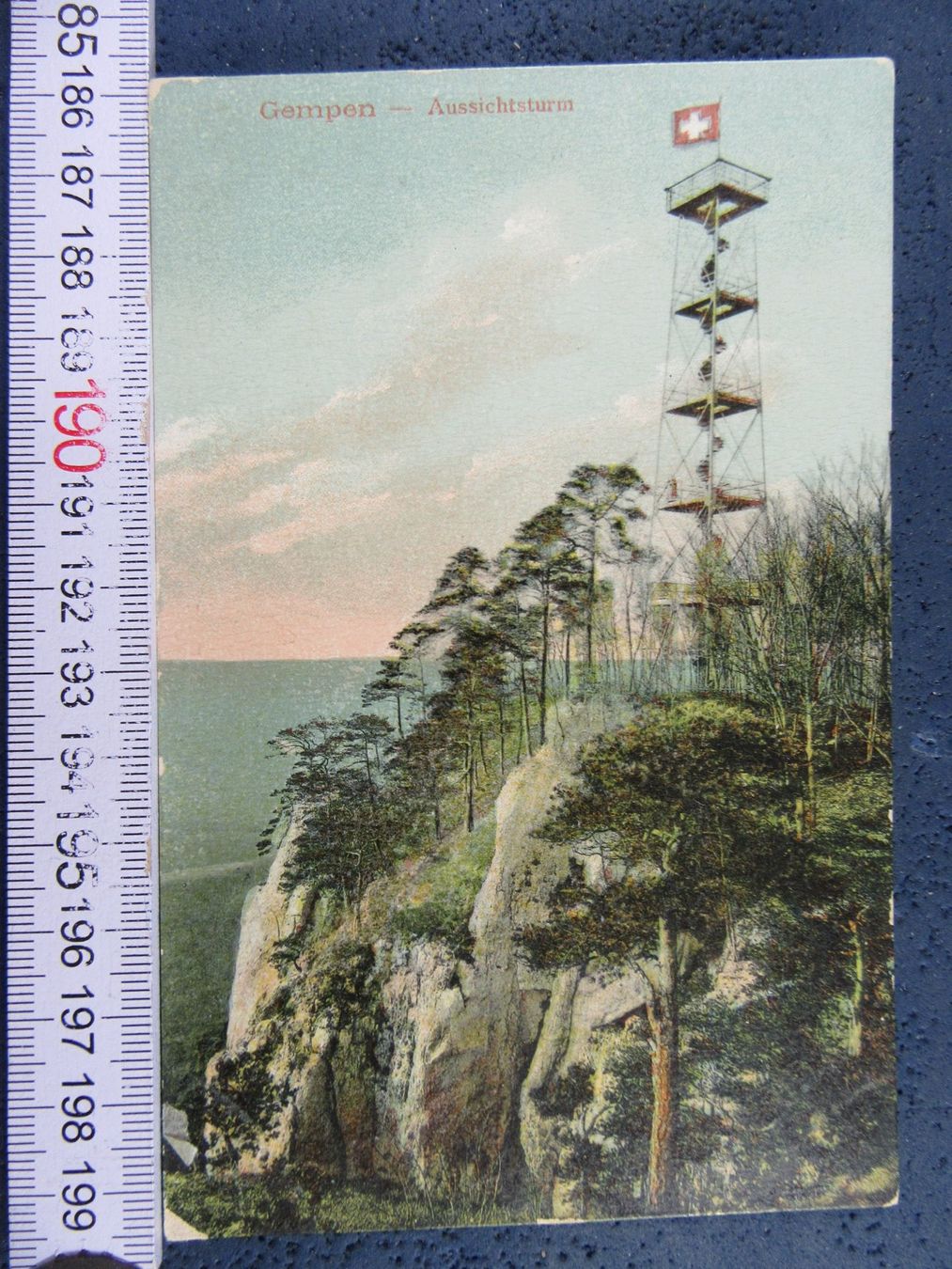 Cartoline postali: GEMPEN SO AK AUSSICHTSTURM 1911 – Usato da Ettingen venduto da Hausi4711