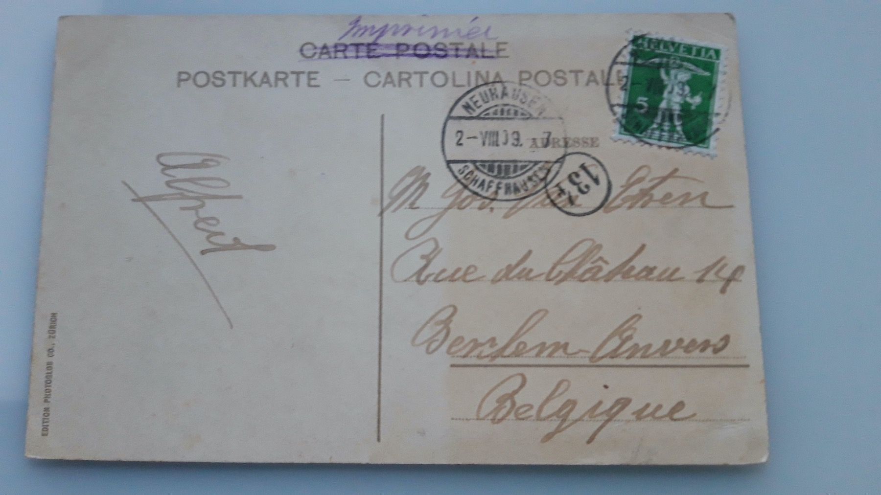 Ansichtskarten: Rheinfall – Gebraucht aus Sargans von nicsam1815 1