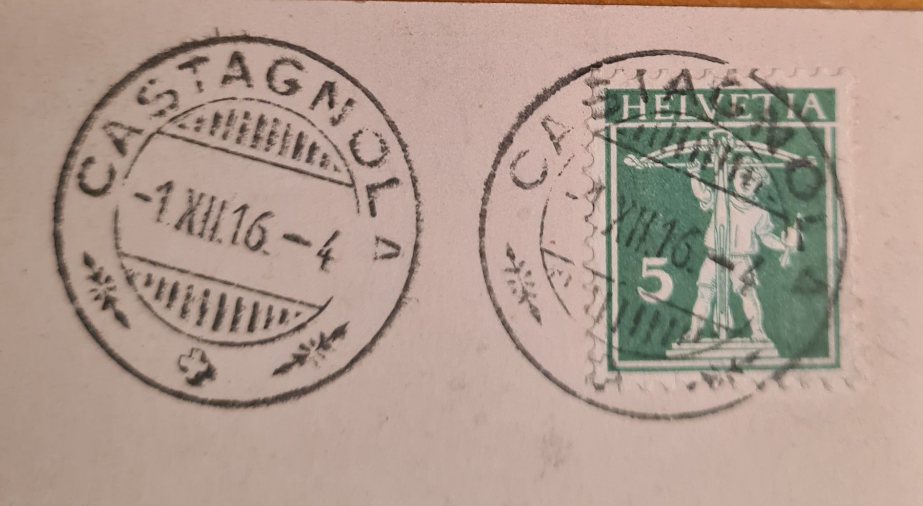 Cartoline postali: Castagnola 1916 – Usato da Ebikon venduto da Donar50 1