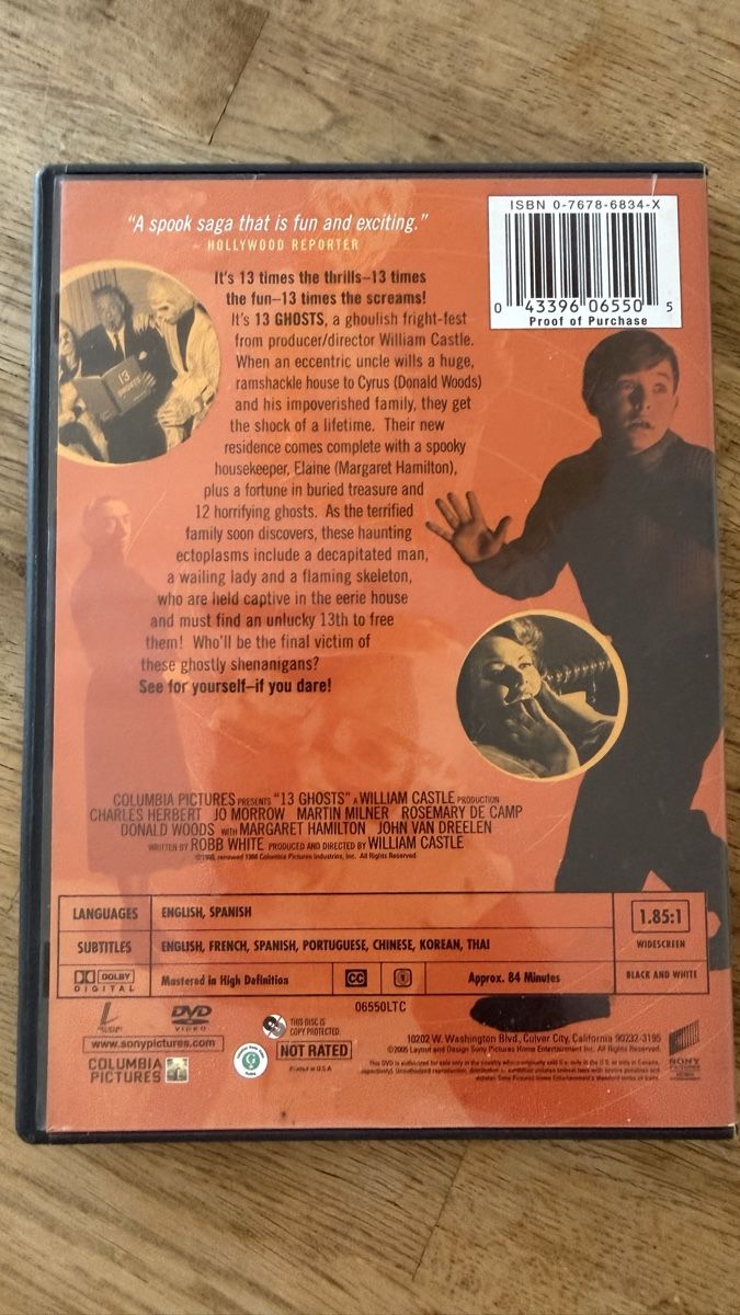 Tous les DVDs: 13 Ghosts (1960) – D'occasion à Lugano par bad_2t9b 1