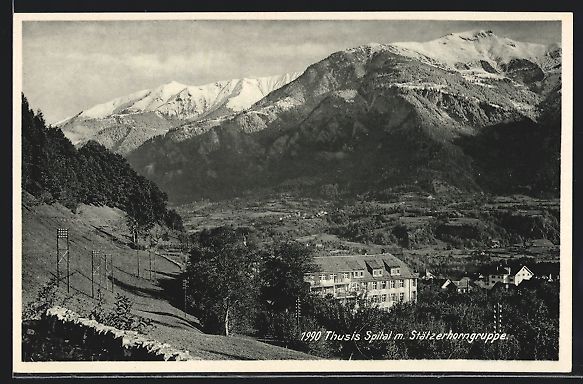 Cartes postales: AK Thusis, Spital mit Stätzerhorngruppe – D'occasion à Berlin par bartko-reher