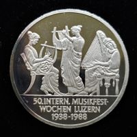 Medaille Ansicht Luzern Silber 999, 15,2gr. Musikfestwochen