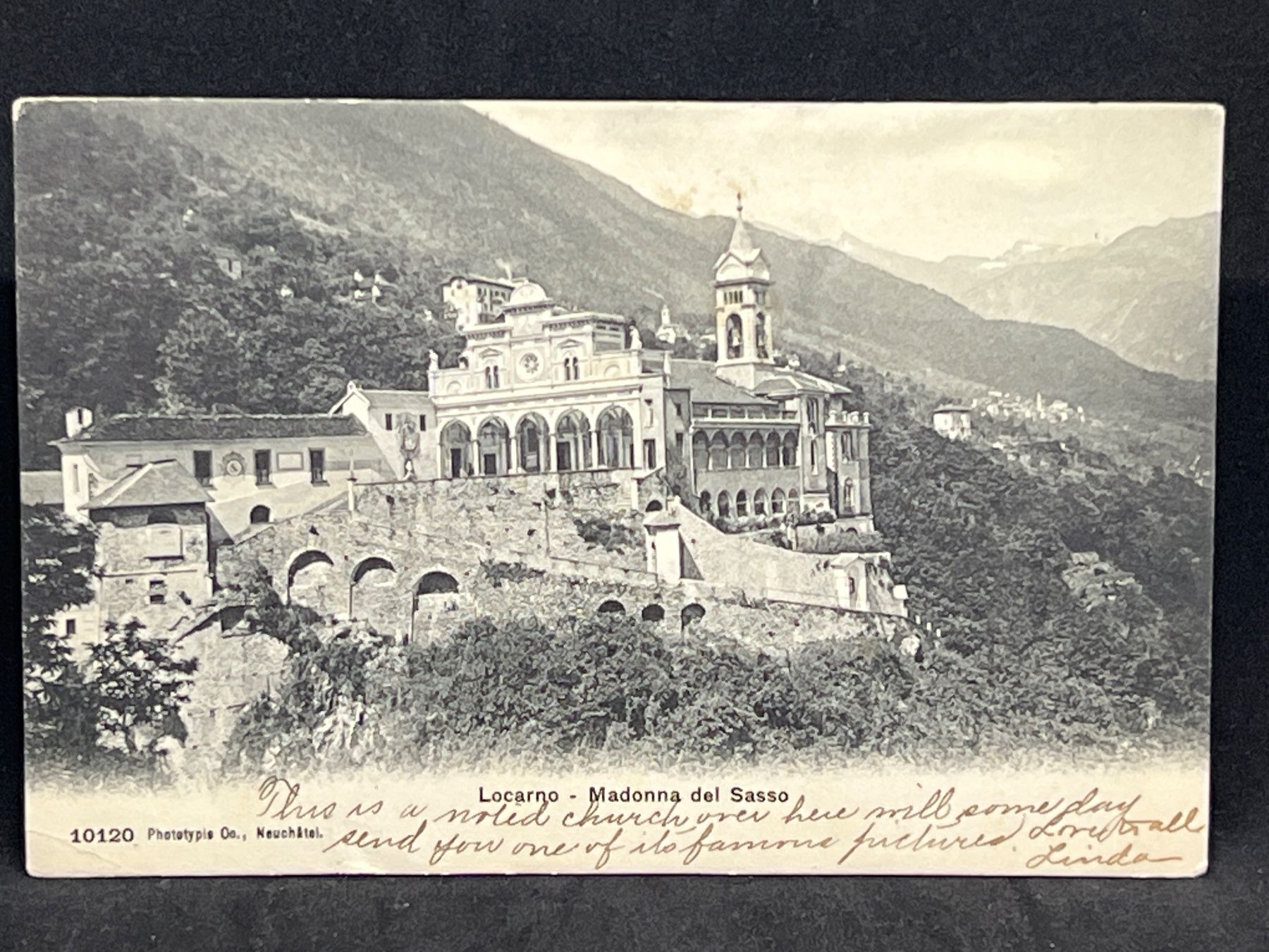 Ansichtskarten: Locarno - Madonna del Sasso – Gebraucht aus Widnau von Brusi9