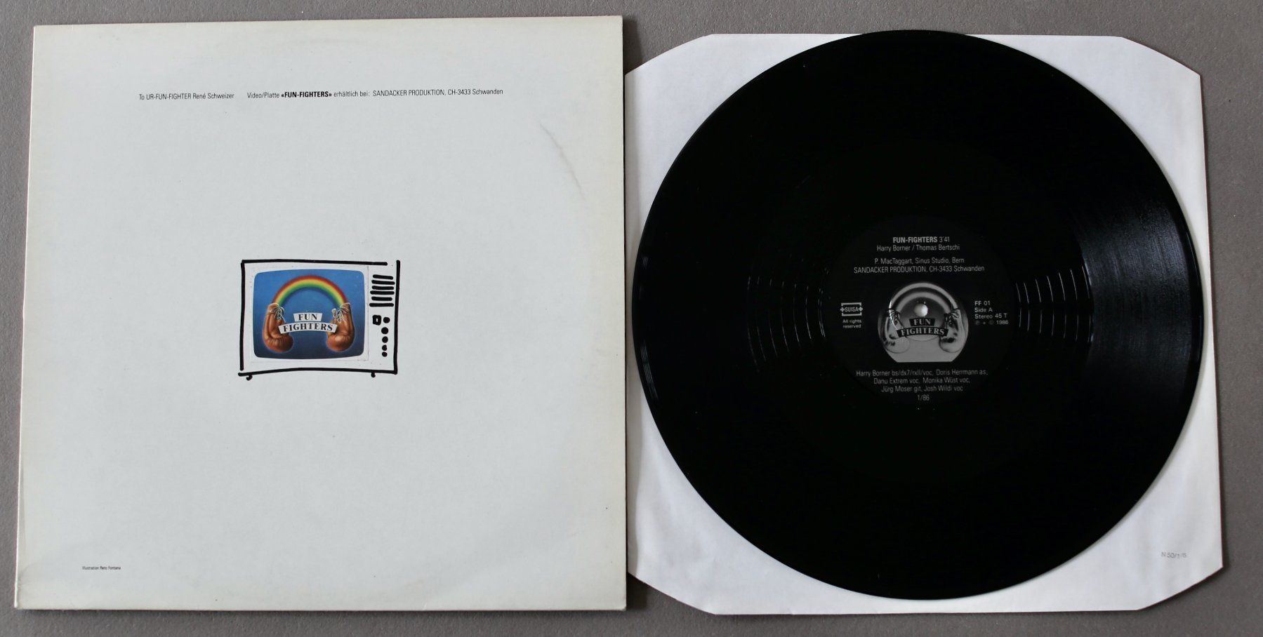 Schallplatten: Maxisingle, CH 80's Electronic/Wave, Fun Fighters, 1986 – Gebraucht aus Biel/Bienne von 808.3
