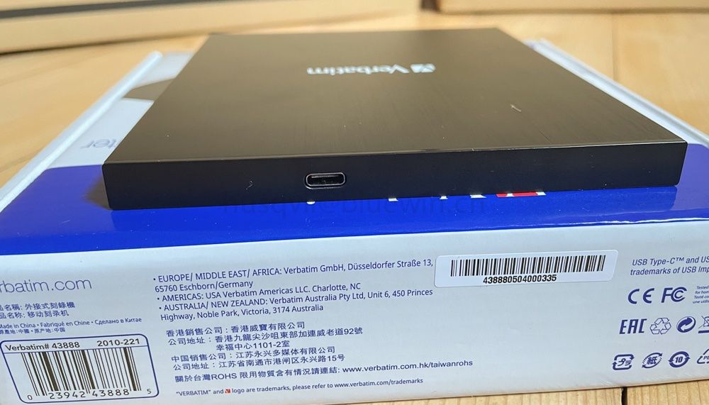 Bluray Writer External Slimline Ultra HD 4K Verbatim Kaufen auf Ricardo