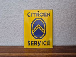 Emailschild Citroen Auto Werkstatt Service Emaille Schild