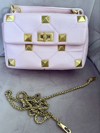 Handtasche rosa mit Rockstuds